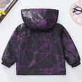 thumbnail image 6 of Y-Sunset Girls Star Print Hooded Windproof Jacket, Zip Outerwear; Lightweight Wind Resistant Kids Coat for Daily Outdoor Travel Camping Wear(Black1/2-3 Years), 6 of 7