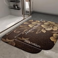 thumbnail image 2 of 1pc Bronze Floral Pattern Absorbent Non-Slip Bathroom Thickened Flannel Rug Decor,Soft,Quick Drying,Suitable For Indoor/outdoor Use,Bathrooms,Bedrooms,Kitchens,Terrace,Laundry Rooms,16"x24", 2 of 9