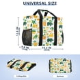 thumbnail image 3 of Reusable Grocery Bags with Handle Side Pocket Waterproof Shopping Portable Tote Elephant Food Leaves, 3 of 8