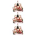 thumbnail image 4 of Monstrate Navidad 2020 familia de 2-6 cabeza adorno árbol de Navidad decoración colgante DIY grabable Type1 NO1, 4 of 6