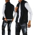 thumbnail image 5 of ToBeInStyle Men's Zip Up Sleeveless High Collar Polar Fleece Vest - Black - XL, 5 of 7