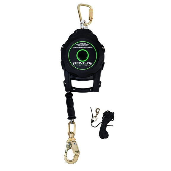 Frontline RPGC50 Cable Single Leg 50' SRL with Steel Snap Hook End with Carry on