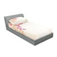 thumbnail image 2 of Ambesonne Nature Fitted Sheet & Pillow Sham Set, Paper Cut Image, Twin, Yellow Red Beige, 2 of 2