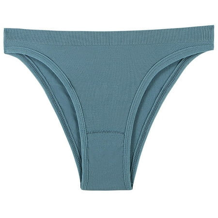 

Cathalem Panties Womens Briefs Womens Abdominal Low Waist Seamless Elastic T Pants Seamless Solid after Birth Underwear for Mom Underpants Blue Medium