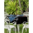 thumbnail image 3 of Outdoor Tablecloths with Umbrella Hole & Zipper, Basketball Round Tablecloth 54 Inch, Modern Funny Minimalist Sports Waterproof Table Cloth, Patio/Pool/Picnic Table Covers, 3 of 8
