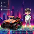 thumbnail image 6 of 24V 2-Seater Kids Ride On Car Electric Off-Road UTV Side by Side with 2WD Powered Wheel Electric Vehicle with Remote Control, Bluetooth, LED Light Gift for Boys and Girls 3-8 Aged- Orange, 6 of 7