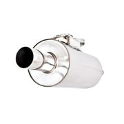 6 in. 15 in. Body Length 2.5 in. Flanged Inlet 2.5 in. Single Wall Varex Universal Round Muffler