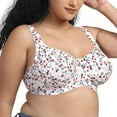 thumbnail image 2 of Valcatch Women's Underwire Bra Minimizer Floral Bra Unlined Unpadded Plus Size Full Coverage Bra, 2 of 8