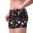 thumbnail image 3 of Wukai Colorful Geometry Print Men’s Underwear Breathable Boxer Briefs,&nbsp;Moisture Wicking & Breathable-Medium, 3 of 7