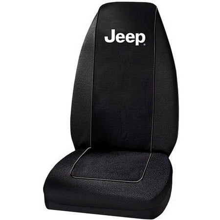 Plasticolor Jeep Text Embroidered Seat Cover, 2 Pack