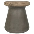 thumbnail image 4 of SAFAVIEH Outdoor Collection Button Concrete Accent Stool Dark Grey, 4 of 6
