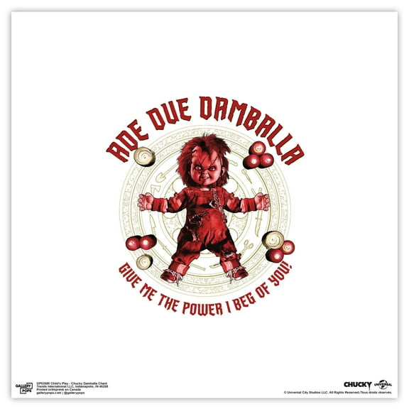 Gallery Pops Child's Play - Chucky Damballa Chant Wall Art, Unframed Version, 12" x 12"