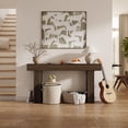 thumbnail image 6 of CHIC HOUSE 63" Fluted Entryway Console Table, Farmhouse Long Narrow Wooden Sofa Table Behind the Couch for Living Room, Hallway, Entrance, Foyer, Rustic Brown, 6 of 10