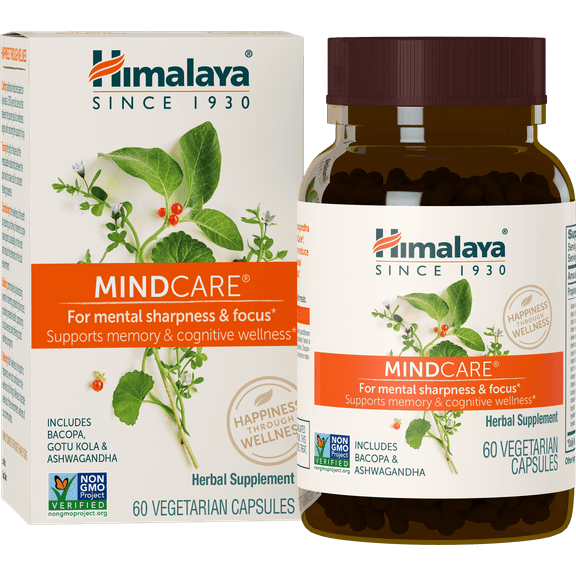 Himalaya MindCare, Cognitive Support Supplement with Bacopa, 60 Tablets