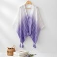 thumbnail image 6 of Hzzsbu Women's Gradient Color Cloak Cape Knit Shawl Vintage Ethnic Style Poncho, 6 of 7