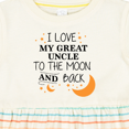 thumbnail image 4 of Inktastic I Love My Great Uncle to the Moon and Back Girls Baby Dress, 4 of 5