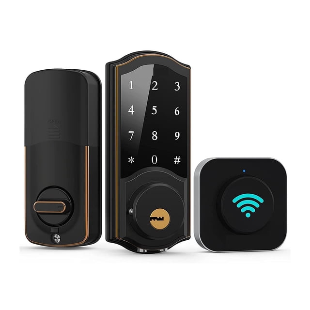 Door Lock, Electronic Smart Door Lock With Gateway Remote Control Password Keyless APP Unlock Door Locks For Home ,Easy to Install