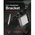 thumbnail image 2 of Zyutaosan Premium Back Seat Car Phone Holder 4-11.5Inch Extendable Car Phone Holder Tablet Mobile Rotatable Car Headrest Stand Bracket, 2 of 5
