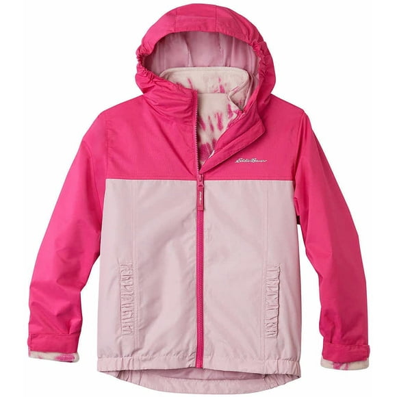 Eddie Bauer Youth Lone Peak 3 in 1 Jacket (Pink, Medium 10/12)