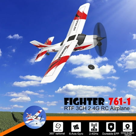 RC Airplane With 2.4GHz 6-Axis Gyro Easy To Fly 761-1 RTF Plane For