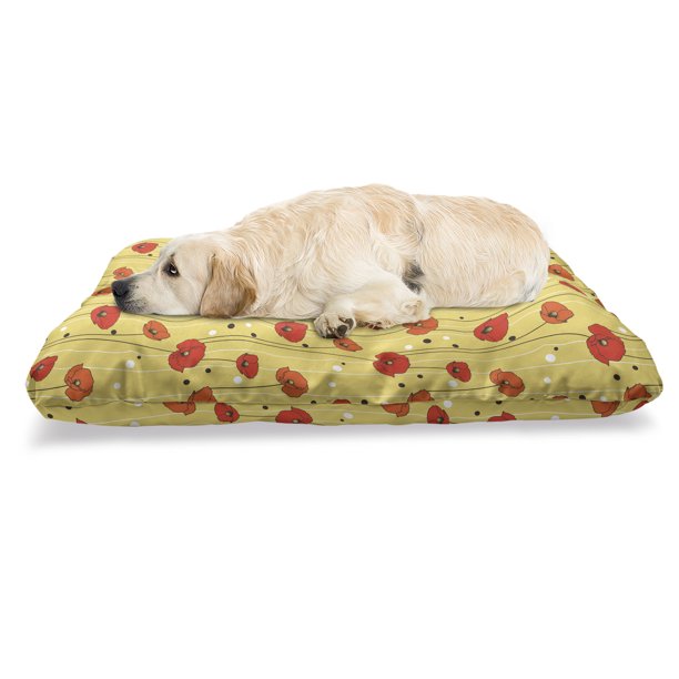 Poppy Flower Pet Bed Abstract Lines Dots Floral Arrangement Ornamental Spotted Illustration Petals Resistant Pad For Dogs And Cats Cushion With Removable Cover 24 X 39 Multicolor By Ambesonne Walmart Com Poppy Flower Pet Bed Abstract Lines Dots Floral Arrangement Ornamental Spotted Illustration Petals Resistant Pad For Dogs And Cats Cushion With Removable Cover 24 X 39 Multicolor By Ambesonne Walmart Com