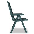 thumbnail image 2 of vidaXL Reclining Garden Chairs 2 pcs Plastic Green, 2 of 5