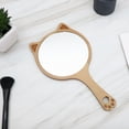 thumbnail image 3 of YAOMOBB Small Mirror Creative Makeup Mirror Compact Wooden Handle Design, 3 of 5