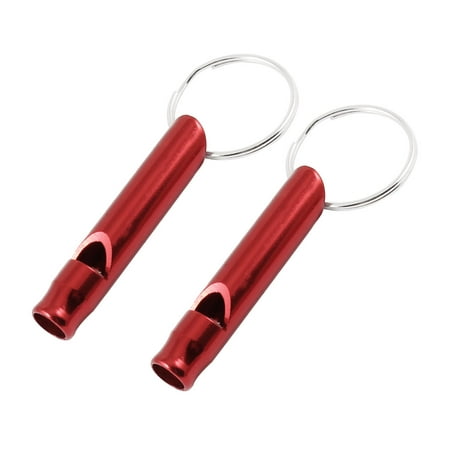 Unique Bargains 2 Pcs Pocket   Training Sound Whistle Keychain Green Red Puppy Pet Toy Dog (Best Dog Whistle App Android)