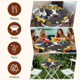 thumbnail image 7 of Farmhouse Cow Round Tablecloth, Fitted Table Cover with Elastic for 36"-44" Round Tables, Pastoral Sunflower Botanical Black Vintage Table Cloth Outdoor Indoor Dinning Party Waterproof Tablecloths, 7 of 7