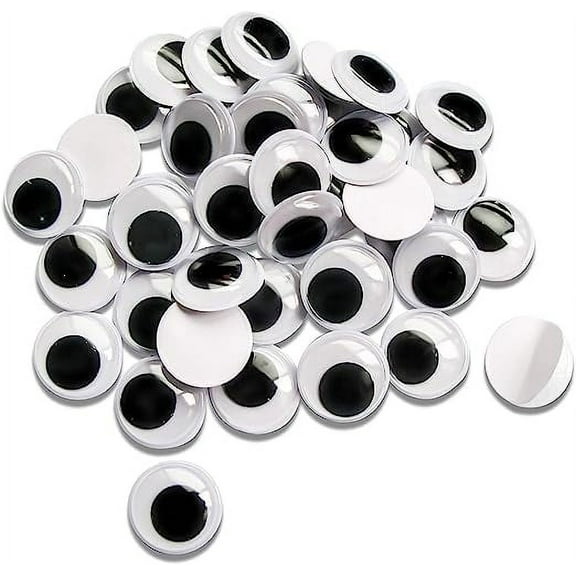 Nvzi 300pcs 8mm Plastic Wiggle Googly Eyes Self Adhesive Black Round Sticker Eyes DIY Arts Crafts Scrapbooking Accessories