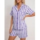 thumbnail image 2 of Conjunto de pijama estilo preppy for mujer, ideal for el verano. Incluye shorts de algodón, estampado oceánico y shorts a juego., 2 of 7