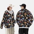 thumbnail image 6 of Kll Mushrooms And Autumn Leaves Print Men'S Women’s Upf 50+ Sun Protection Outdoor Hoodie Jacket Long Sleeve Fishing Hiking Performance Shirt- Small, 6 of 8