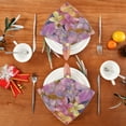 thumbnail image 4 of 4 Pack 20'' x20" Satin Table Napkins Dinner Napkins for wedding Party Decoration events Summer Blossoms, 4 of 6