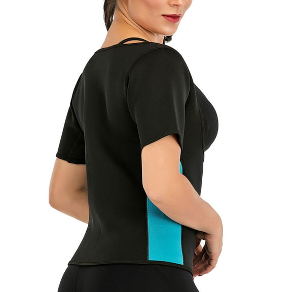 FALEXO Womens Slimming Neoprene Sauna Suit Waist Trainer Vest with Zipper Waist Trimmer Corset Zipper Vest Body Shaperwear