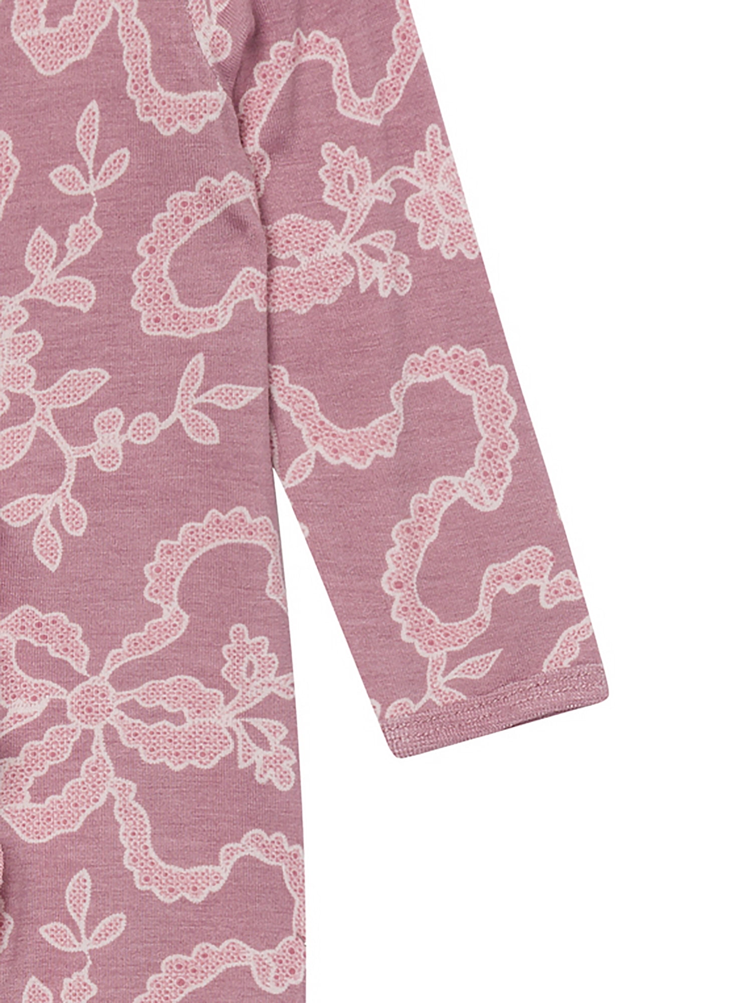 Modern Moments by Gerber Neutral Two-Way Zip Viscose Ruffled Sleep ´N Play Footed Pajamas, Sizes Newborn - 6/9 Months