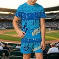 thumbnail image 2 of BOOMNY Children Boys Outfit Sets 2 Peice Ice Cream Graphic Long Sleeve Tshirts Shorts Outfits for Kids Comfy Clothing Set, 2 of 4