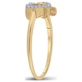 thumbnail image 4 of FB Jewels 10kt Yellow Gold Womens Round Diamond Double Heart Ring 1/20 Cttw Size 7, 4 of 4