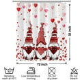 thumbnail image 6 of Valentine''s Day Shower Curtain for Bathroom 72x84 inches Hanging Pink Love Hearts Waterproof Fabric Stall Bathtub Decor Gnomes Decorations Hotel Room Divider Shower Curtains Set with Hooks, 6 of 6