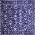 thumbnail image 1 of Ahgly Company Indoor Square Persian Blue Traditional Area Rugs, 3' Square, 1 of 4