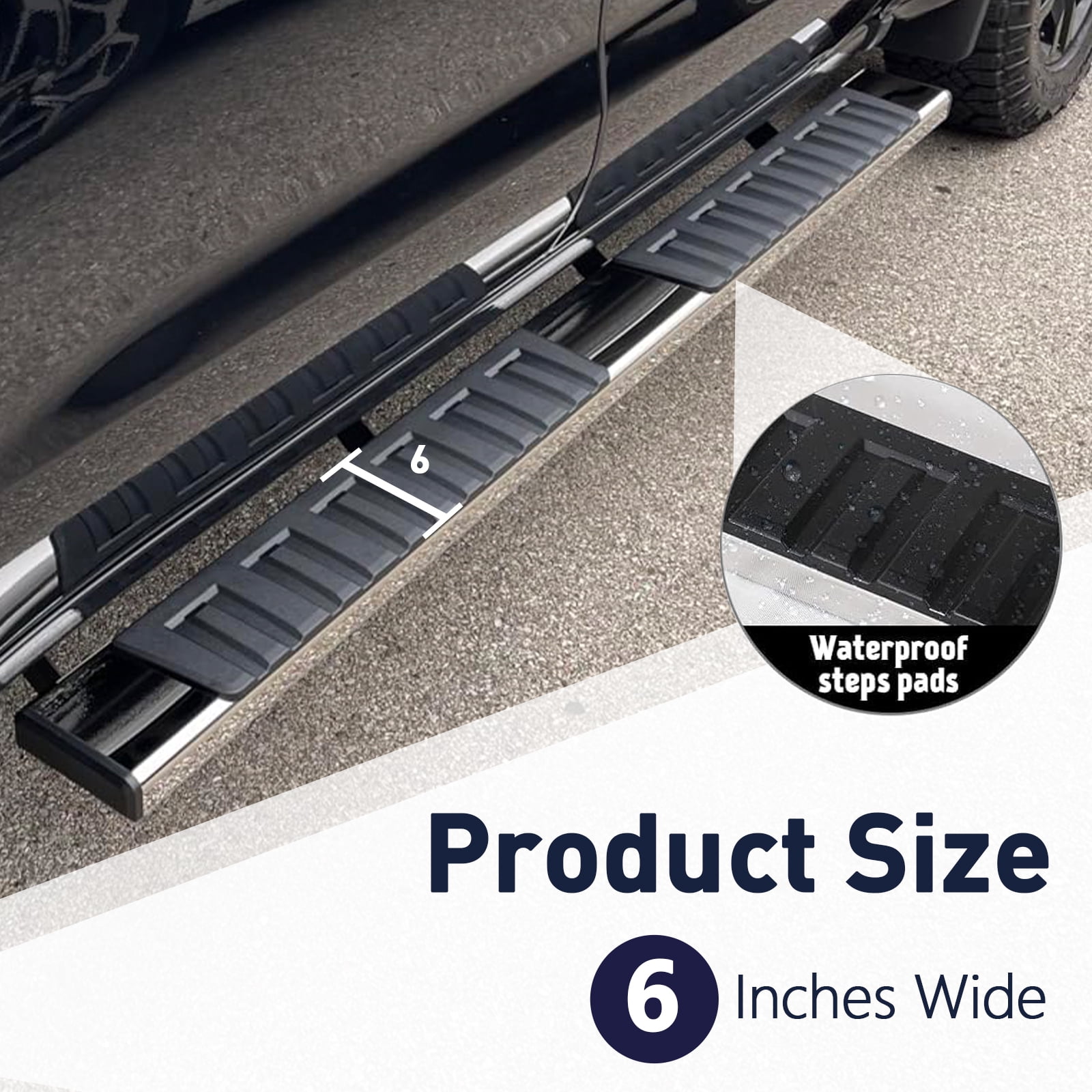 XTWEEX Running Boards Side Step Nerf Bar Fit 2015-2022 Colorado Canyon Crew Cab 6 inch