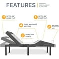 Renanim Adjustable Bed with Electric Massage Dual Massagers, Head