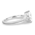 thumbnail image 3 of 2.00Ct Princess Cut Lab-grown diamond Engagement Ring, Angled Set with Clustered Accents, 18K White Gold, 3 of 7