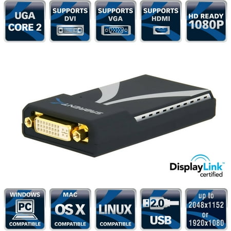 Sabrent USB-DH88 Premium Multi-Display USB 2.0 to DVI/VGA/HDMI Adapter