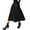 Black, variant on Sngxgn Women's High Waist Elasticized Waistband Flared Casual A Line Midi Skirt(AG,S)