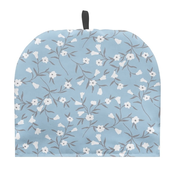 HELLHERO Delicate Floral Vine Coffee Pot Cloth Covers Dust Proof Easy to Clean with Polyester Canvas for Creative Gifts