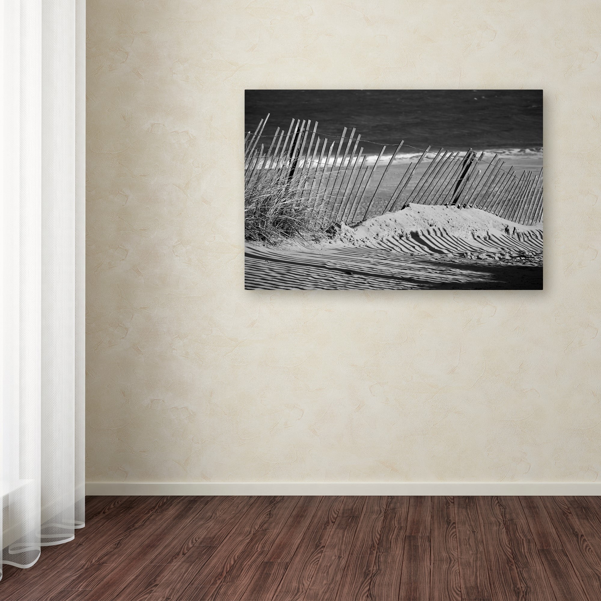 Trademark Fine Art 'Sandy Beach Fence' Canvas Art by PIPA Fine Art