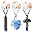 thumbnail image 4 of Personlized 3 Pcs Urn Necklace for Ashes Bulk Cremation Birthstone Cross Heart Cubic Jewelry Stainless Steel Memorial Locket for Men Women, 4 of 8
