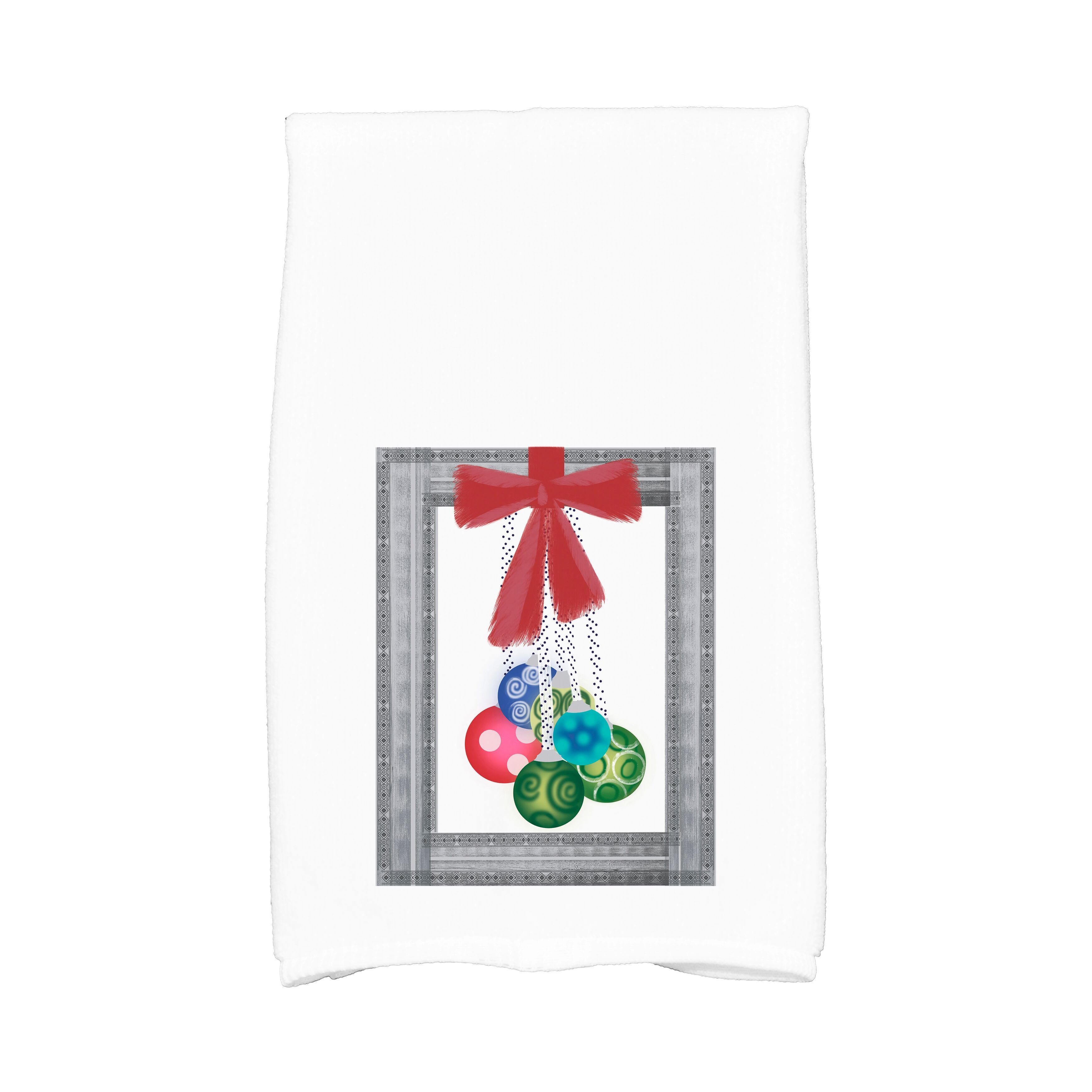 Holiday Essence Frame It Up Geometric Print Kitchen Towel