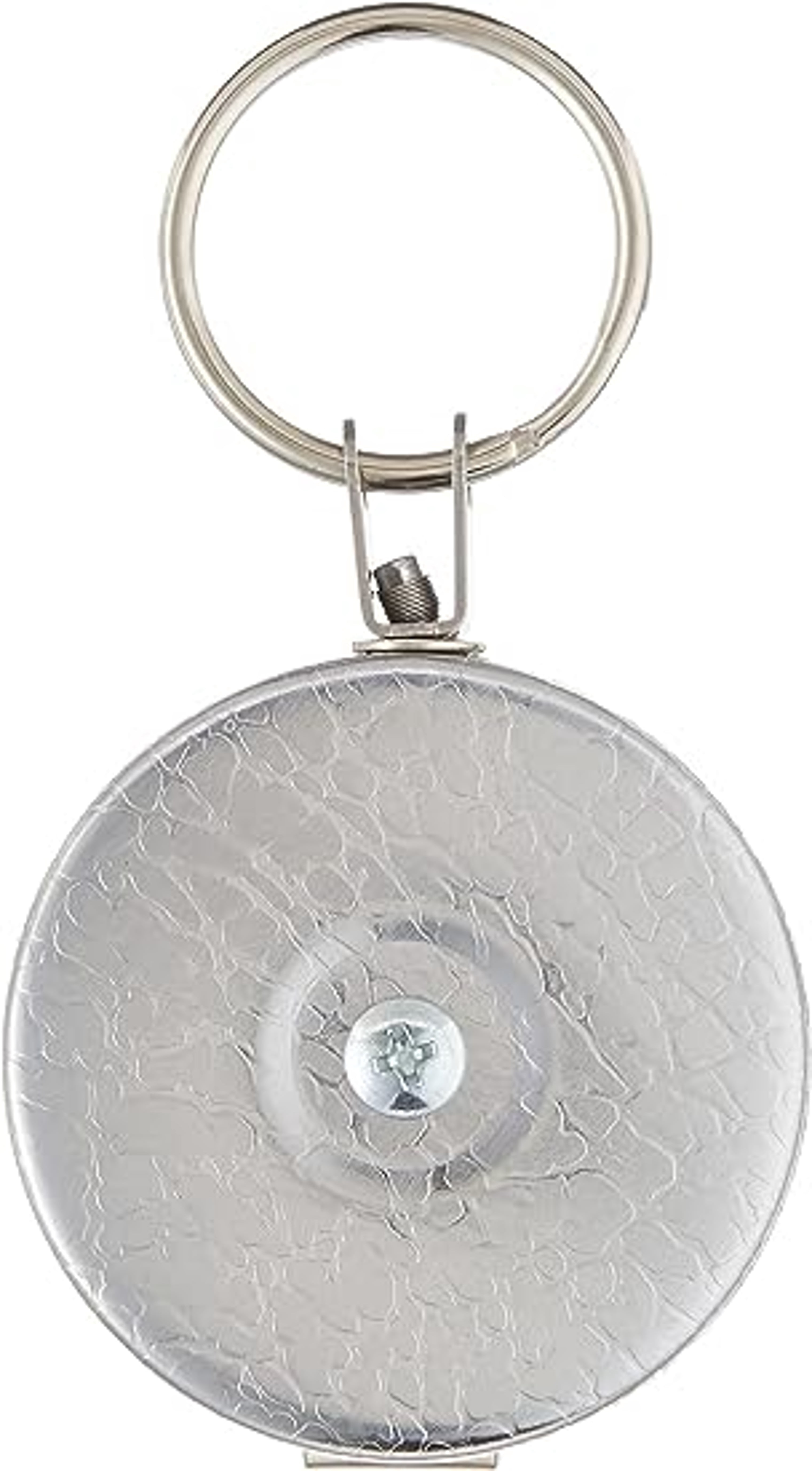 KEY-BAK Retractable Keychain with Chrome Front, Steel Belt Clip & Split Ring-36" Kevlar(13 oz.Load)