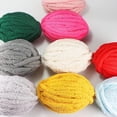 thumbnail image 4 of Xiao Hua paquete de hilo de terciopelo de chenilla para tejer, lana gruesa y cálida para crochet, ideal para tejer a mano, bolsas, suéteres, muñecas, 250 g, color verde hierba., 4 of 4